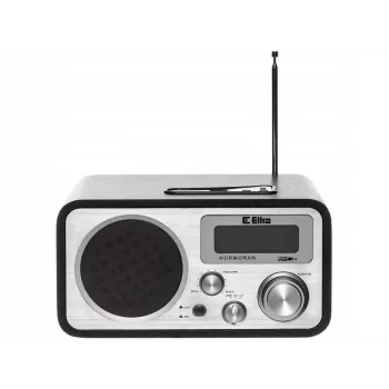 Pārnēsājams radio ELTRA Kormoran analogs FM LW LCD melns sudrabs
