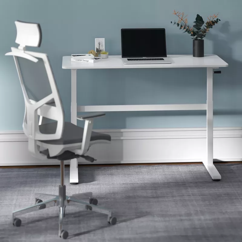 Rokas regulējams augstuma galds Ergo Office, max 40 kg, max augstums 117 cm, ar virsmu stāvus un sēdus darbam, ER-401 W