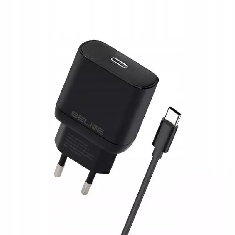 Lādētājs Beline Beli02176 30W USB-C ar USB-C kabeli, melns