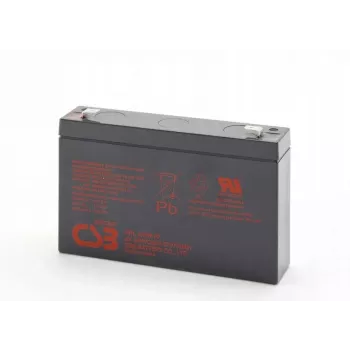Uzlādējams svina-skābes akumulators CSB HRL634WF2 6V 9Ah rezerves barošanai un UPS