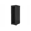 Rack skapis 19 collu LANBERG FF01-8842-23B 42U ar sieta priekšējām durvīm, melns
