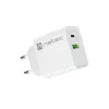 Sienas lādētājs NATEC RIBERA 12V 20W USB-C PD 3.0 + USB-A Samsung AFC Balts
