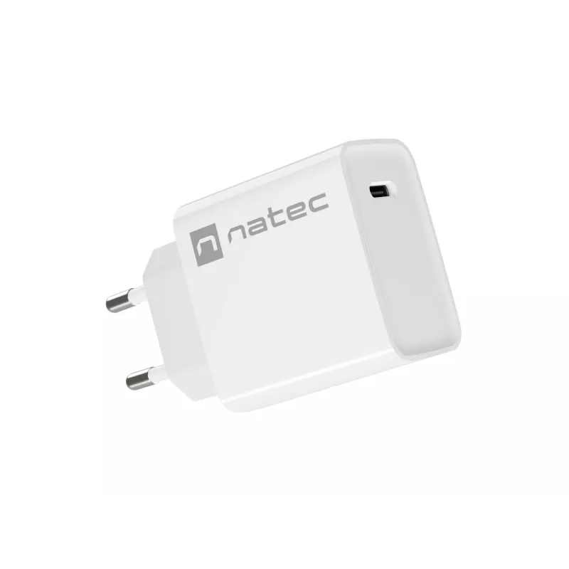 Ātrs lādētājs USB-C NATEC RIBERA 12V 20W Quick Charge 3.0 Balts