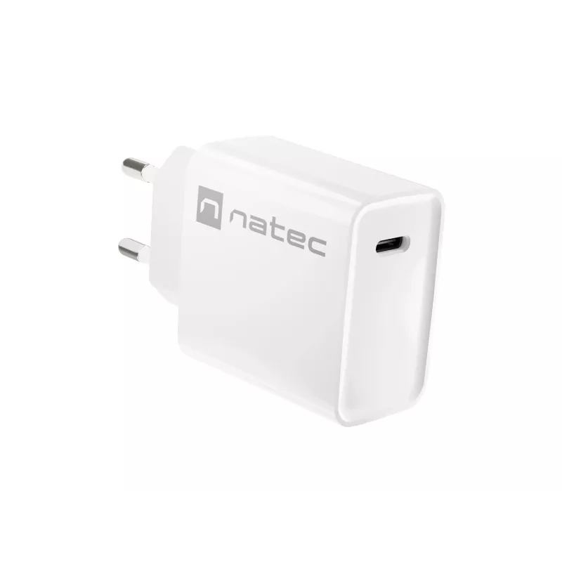 Ātrs lādētājs USB-C NATEC RIBERA 12V 20W Quick Charge 3.0 Balts