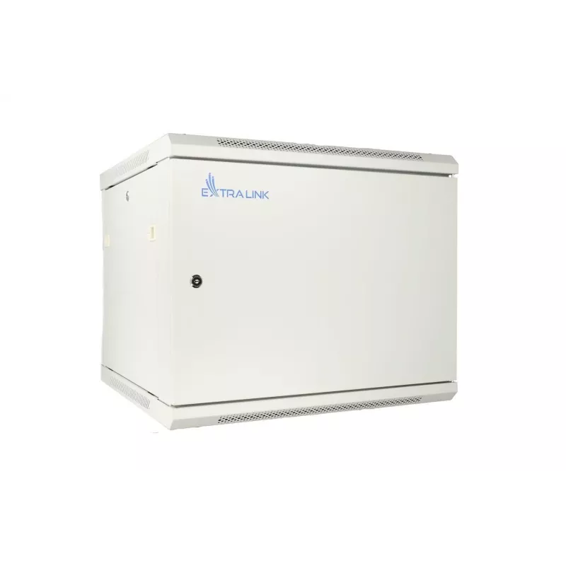 Extralink sienas skapis 9U 600x600 ASP pelēks, metāla durvis