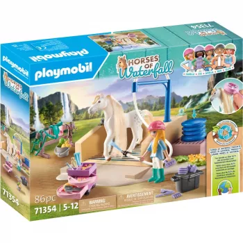 Playmobil Horses of Waterfall - Mazgāšanas stacija ar Izabellu un lauvu