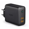 AUKEY PA-D2 mobilā telefona lādētājs 36W Melns Iekštelpām