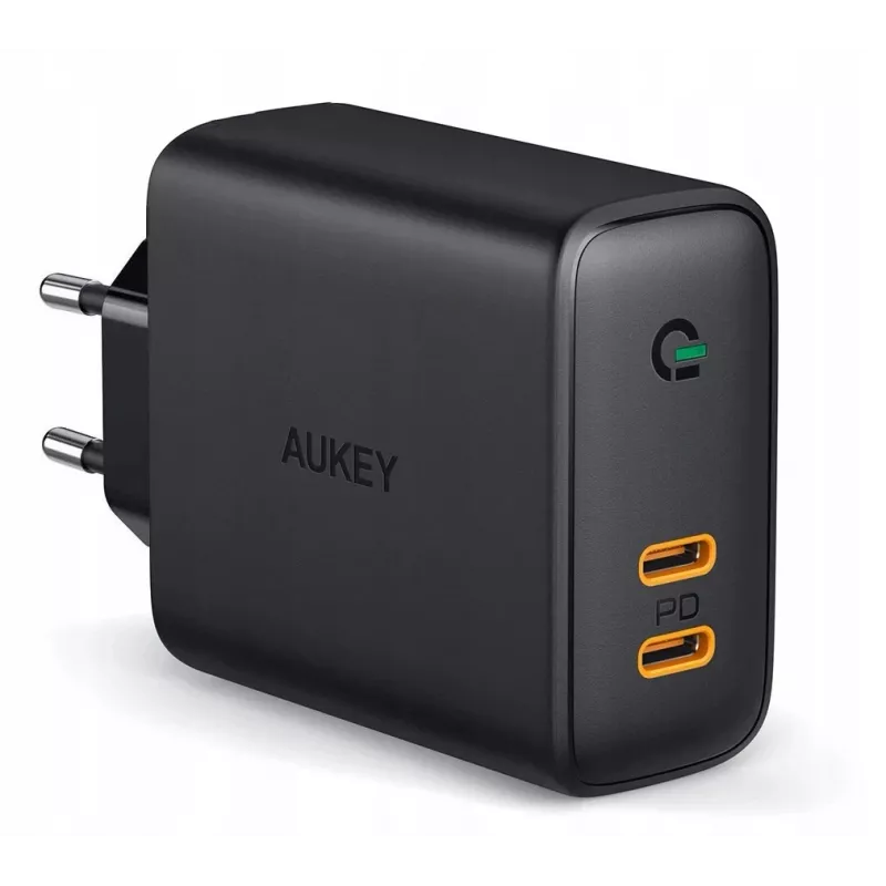AUKEY PA-D2 mobilā telefona lādētājs 36W Melns Iekštelpām