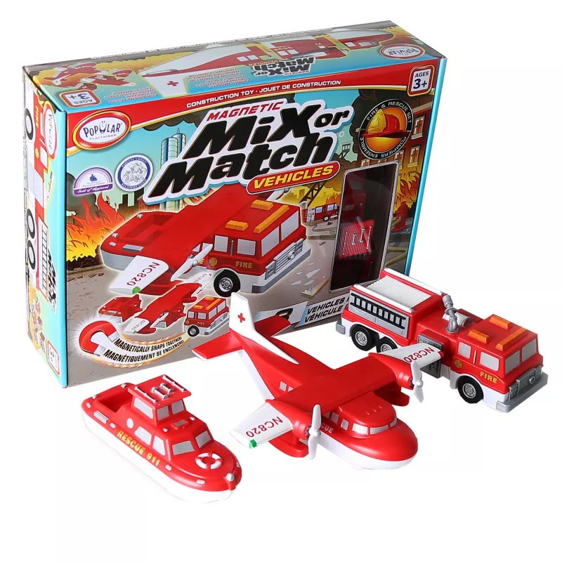 Transportlīdzekļu komplekts Popular Playthings Mix or Match Vehicles Fire and Rescue