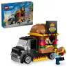 LEGO City Burger Furgons Bērniem no 5 Gadiem - Pārtikas Kravas Auto Ar Virtuvi Un Figūriņām