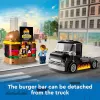 LEGO City Burger Furgons Bērniem no 5 Gadiem - Pārtikas Kravas Auto Ar Virtuvi Un Figūriņām