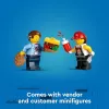 LEGO City Burger Furgons Bērniem no 5 Gadiem - Pārtikas Kravas Auto Ar Virtuvi Un Figūriņām