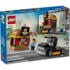 LEGO City Burger Furgons Bērniem no 5 Gadiem - Pārtikas Kravas Auto Ar Virtuvi Un Figūriņām