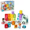 Konstruktors LEGO DUPLO 10421 ABC Kravas Auto, 36 gab., 2 minifigūras, vecumam no 2+ gadiem, izmēri 110×140×70 mm