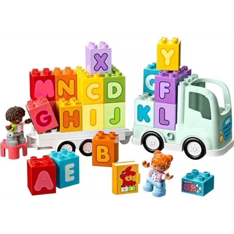 Konstruktors LEGO DUPLO 10421 ABC Kravas Auto, 36 gab., 2 minifigūras, vecumam no 2+ gadiem, izmēri 110×140×70 mm