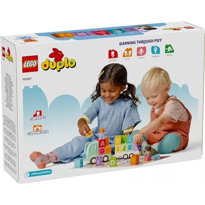 Konstruktors LEGO DUPLO 10421 ABC Kravas Auto, 36 gab., 2 minifigūras, vecumam no 2+ gadiem, izmēri 110×140×70 mm