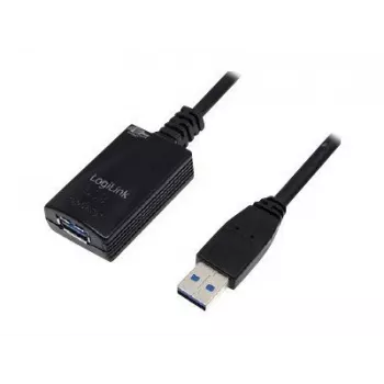 LogiLink 5,0m USB 3.0 pagarinātājvads M/F USB 3.2 Gen 1 (3.1 Gen 1) 5M melns