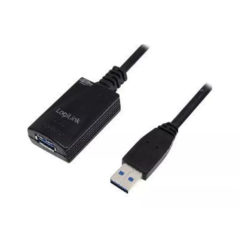 LogiLink 5,0m USB 3.0 pagarinātājvads M/F USB 3.2 Gen 1 (3.1 Gen 1) 5M melns