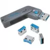 USB pieslēgvietu bloķētājs LogiLink AU0043 (zils, 4 gab.)