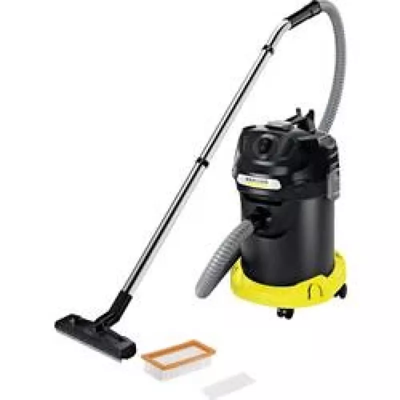 Sausais putekļsūcējs Karcher AD 4 Premium — 17 L, 600 W, bezmaiss, metāla šļūtene, hromēta caurule