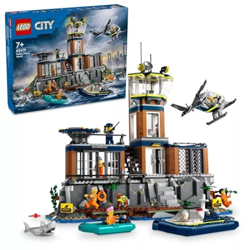 LEGO City Policijas iecirknis un cietuma sala 60419 — 980 gab., 7 minifigūras