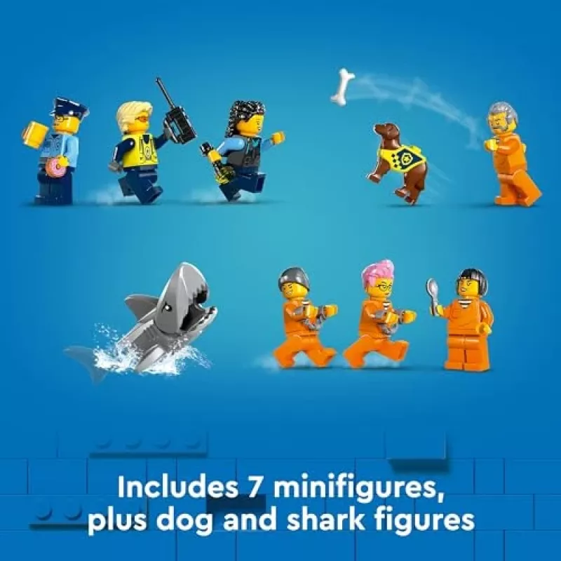 LEGO City Policijas iecirknis un cietuma sala 60419 — 980 gab., 7 minifigūras
