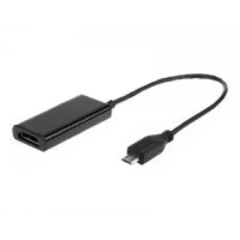 Adapteris MHL (vīrietis) -> HDMI (sieviete) + USB Micro-B (sieviete) (11 PIN) 16 cm