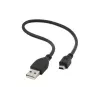 Gembird USB 2.0 A uz Mini-USB M kabelis 0.3m pelēks