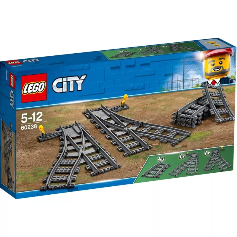 LEGO City 60238 – dzelzceļa pārmiju komplekts un aksesuāri spēļu komplektiem
