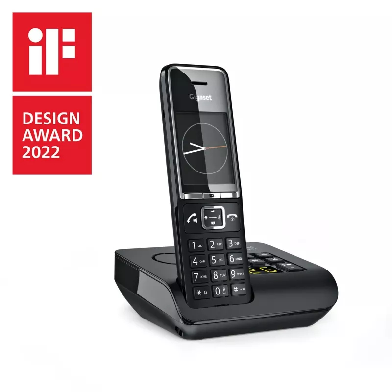 Gigaset Comfort 550A bezvadu telefons ar atbildētāju, melns