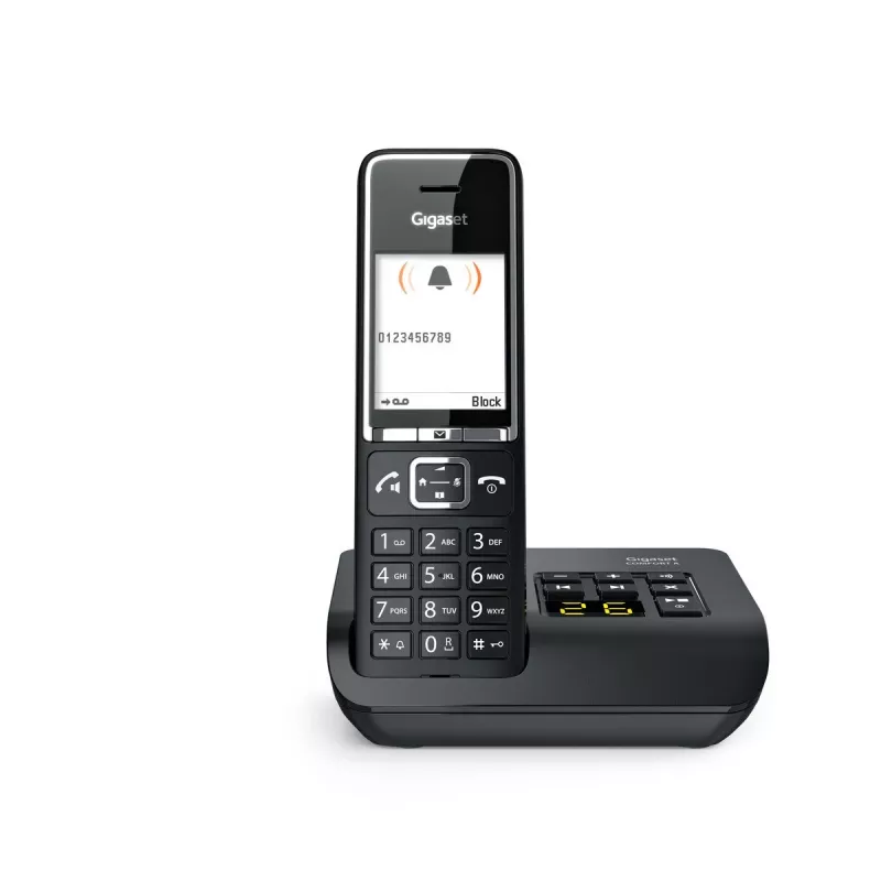 Gigaset Comfort 550A bezvadu telefons ar atbildētāju, melns