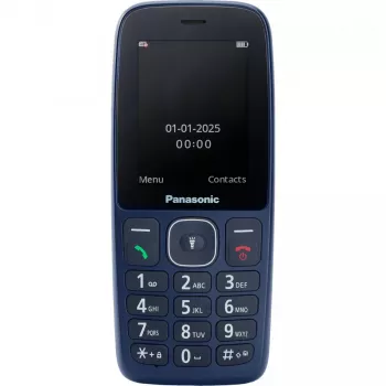 Panasonic KX-TF400EXC Zils viedtālrunis ar lielām pogām un SOS pogu