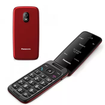 PANASONIC KX-TU410EXR Atlokamais mobilais telefons - Sarkanā krāsā