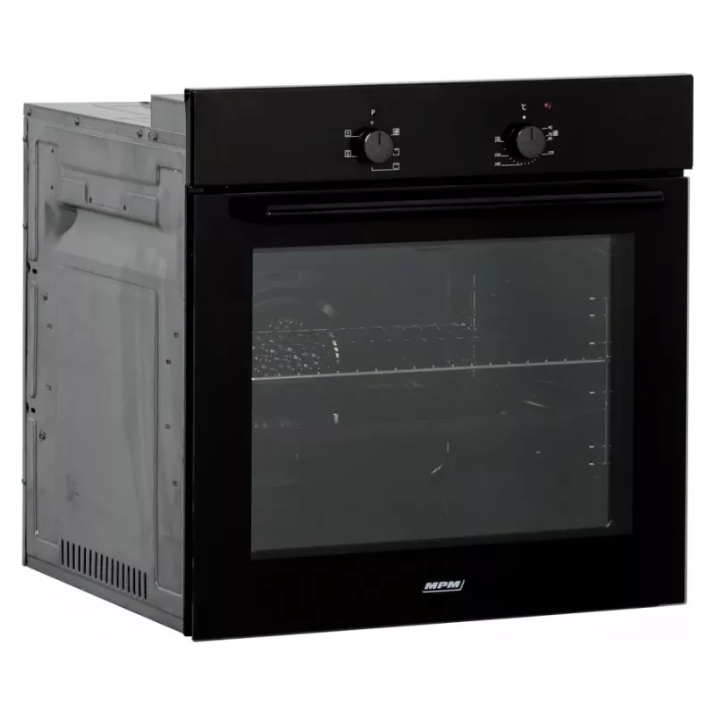 MPM MPM-63-BO-12T Iebūvējamā elektriskā cepeškrāsns 65L Melns/Nerūsējošais tērauds