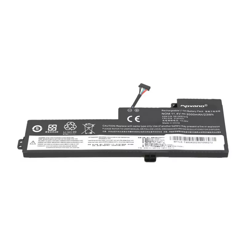 MITSU Battery 01AV419 Lenovo ThinkPad T470 T480 A475 A485 — 2000 mAh (23 Wh)