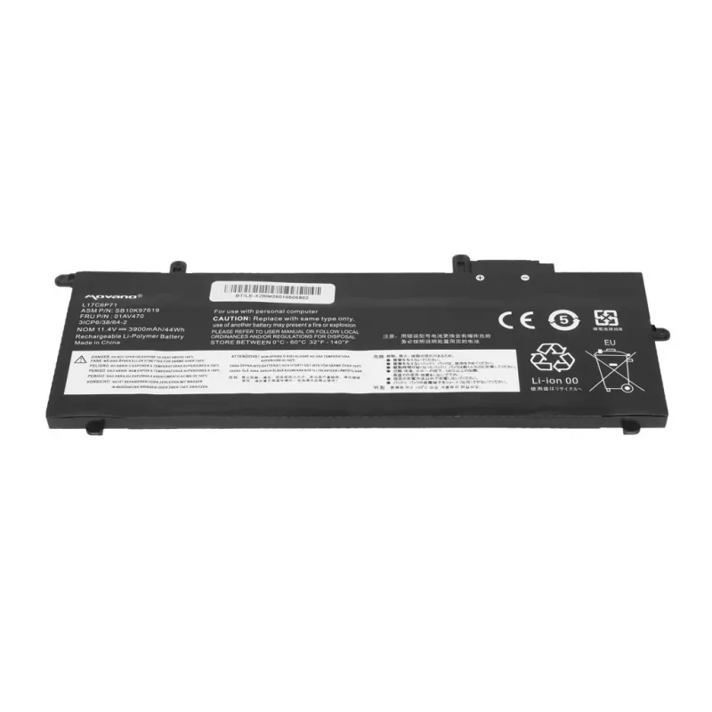 MITSU Battery L17C6P71 Lenovo ThinkPad X280 A285 — 3900 mAh (44 Wh)