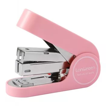 Deli LonGreen EM416 Pink Stapler līdz 25 lapām