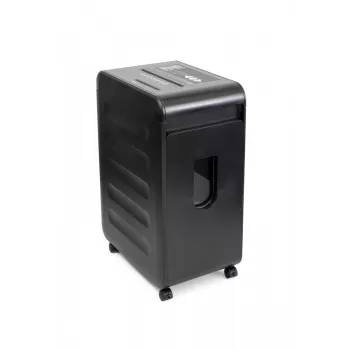 WALLNER MR 2814 C2 šķērsgriezuma dokumentu smalcinātājs, 10 lapas, 21 L, melns