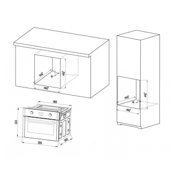 MPM-63-BOK-24 Kompaktais Cepeškrāsns, 24L, 1500W, Melna