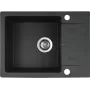 Pyramis Lefkada Kitchen Sink Set 1 Bowl 1 Drainer Black + Lungo Volcano Black Edition Faucet 590x440 mm