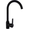 Pyramis Lefkada Kitchen Sink Set 1 Bowl 1 Drainer Black + Lungo Volcano Black Edition Faucet 590x440 mm