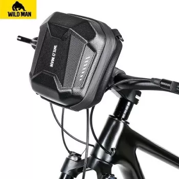WILDMAN Velosipēda rāmja soma 3L ar telefona turētāju, Melna