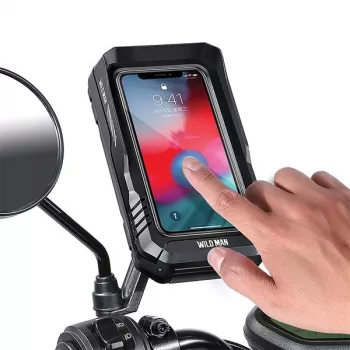 WILDMAN FK3 Bicycle Frame Bag with Phone Holder, Black