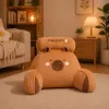 LEAN TOYS Backrest Armchair Back Support for Armchair Bed Capybara Brown 60 x 40 cm