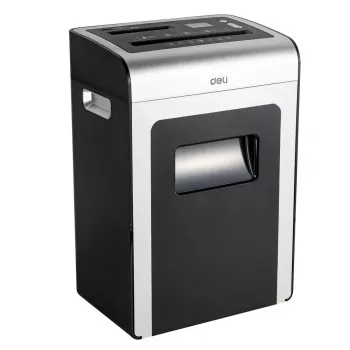 DELI E9917EU Šķērsgriezuma Papīra Smalcinātājs, 10 Lapas, 20L, Melns