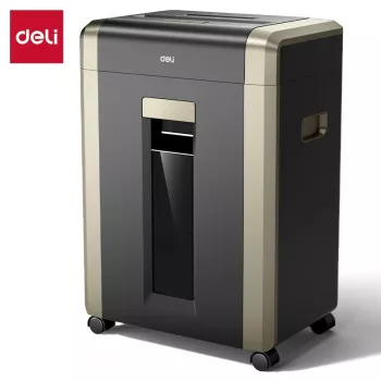 Deli ET099 Cross-Cut Paper Shredder, 10-Sheet, 15L, P-4 Security