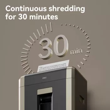 Deli ET099 Cross-Cut Paper Shredder, 10-Sheet, 15L, P-4 Security