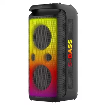 SENCOR Partycon CORE Power 140W portatīvais Bluetooth skaļrunis ar TWS, IPX4, RGB LED, karaoke, melns