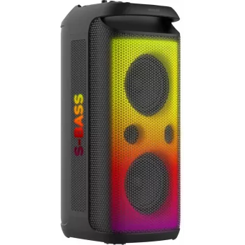 SENCOR Partycon CORE Power 140W portatīvais Bluetooth skaļrunis ar TWS, IPX4, RGB LED, karaoke, melns