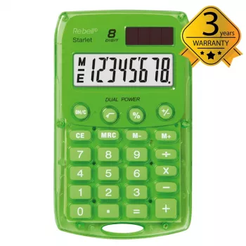 Rebell Starlet Calculator Black 10-Digit LCD Dual Power